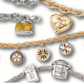 Gold or Silver Plated Brass Charm Bracelets